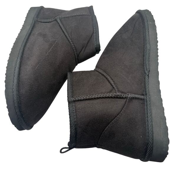Stitch Fix MIA Bearpaw Shorty Black SZ 9 Suede Ankles Boots Bootie Shearling - Picture 7 of 7